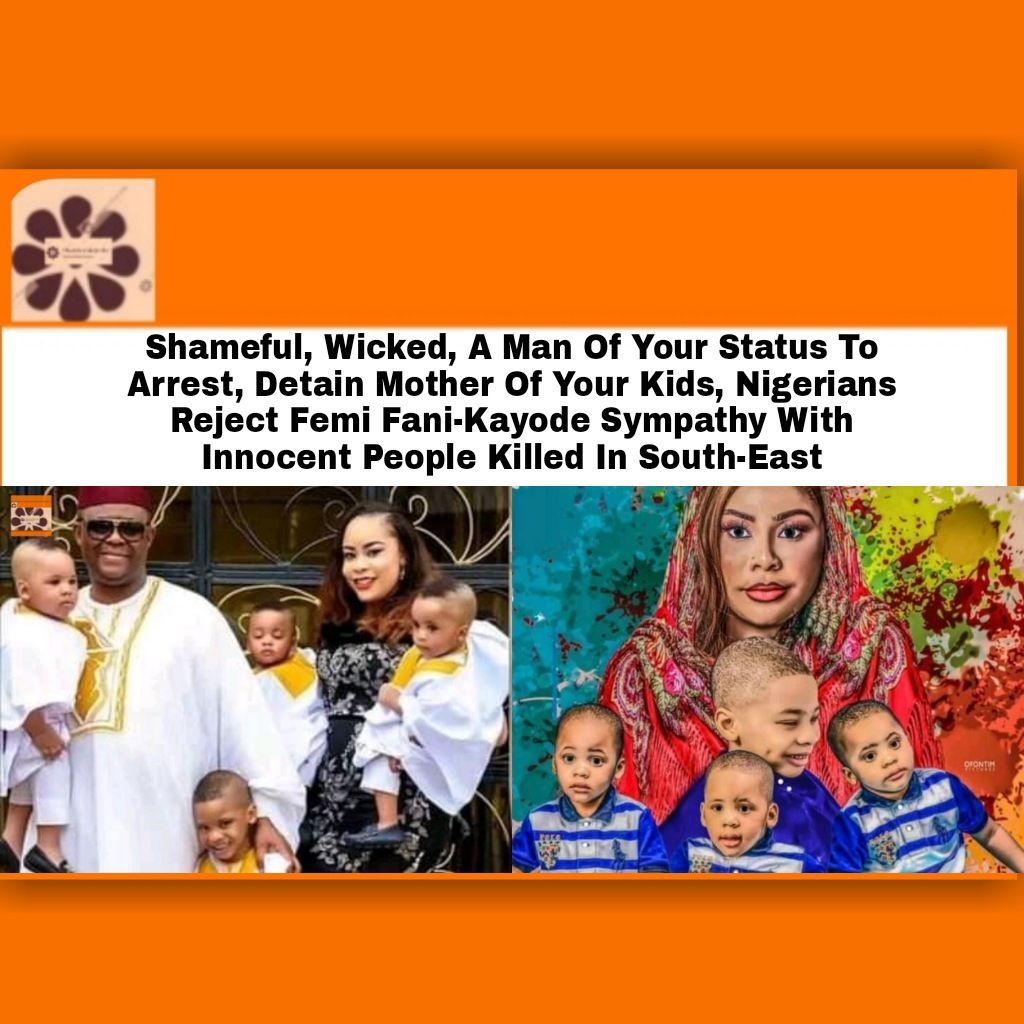 Shameful, Wicked, A Man Of Your Status To Arrest, Detain Mother Of Your Kids, Nigerians Reject Femi Fani-Kayode Sympathy With Innocent People Killed In South-East ~ OsazuwaAkonedo #OsazuwaAkonedo