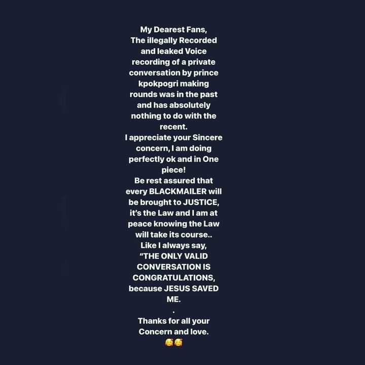 God Rescued Me From Kpokpogri - Tonto Dikeh