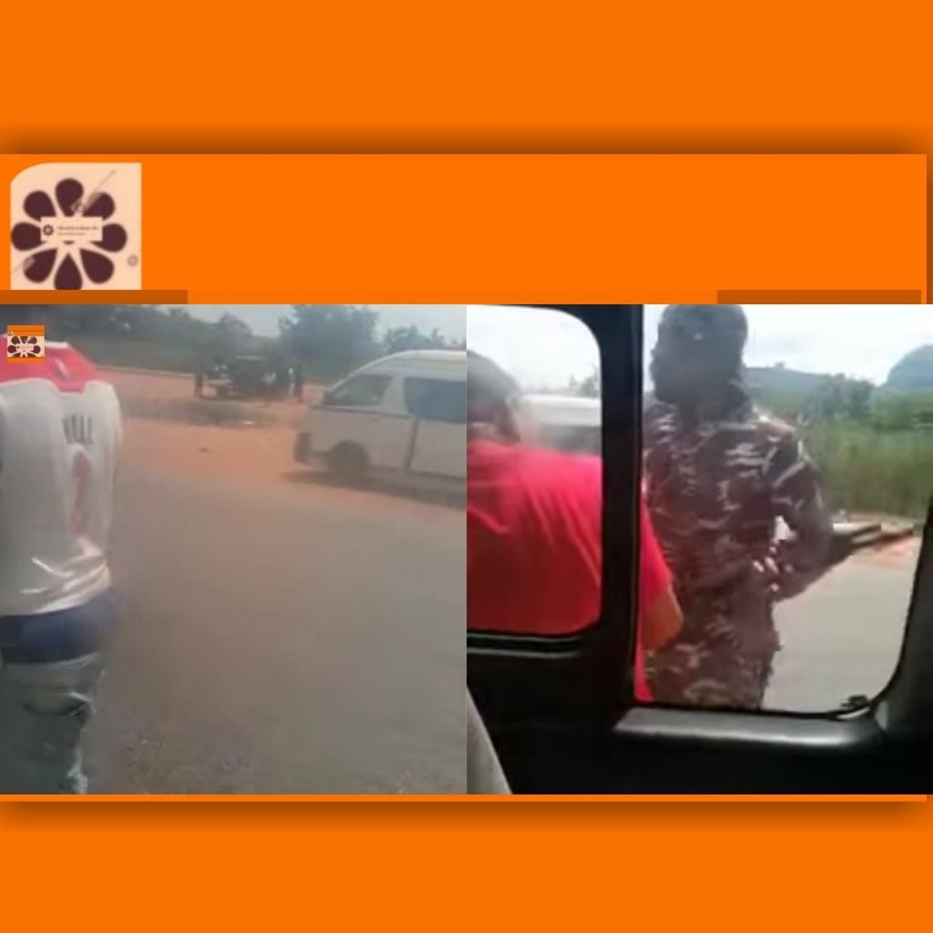 Photo grid shows the scene of the police's attack against passengers on Big Joe motor plying Abuja-Okene road in Kogi state. DOUBLE TAP TO WATCH THE VIDEO