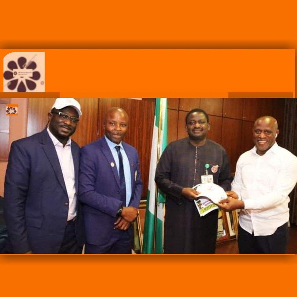 Picture shows Femi Adesina with members of Police Campaign Against Cultism And Other Vices, POCACOV PHOTO: ASO ROCK