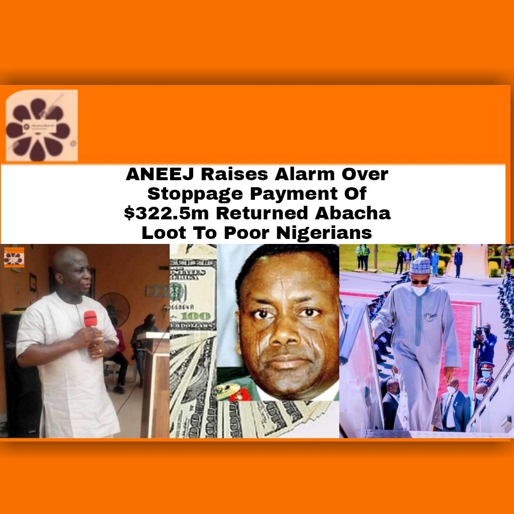 ANEEJ Raises Alarm Over Stoppage Payment Of $322.5m Returned Abacha Loot To Poor Nigerians