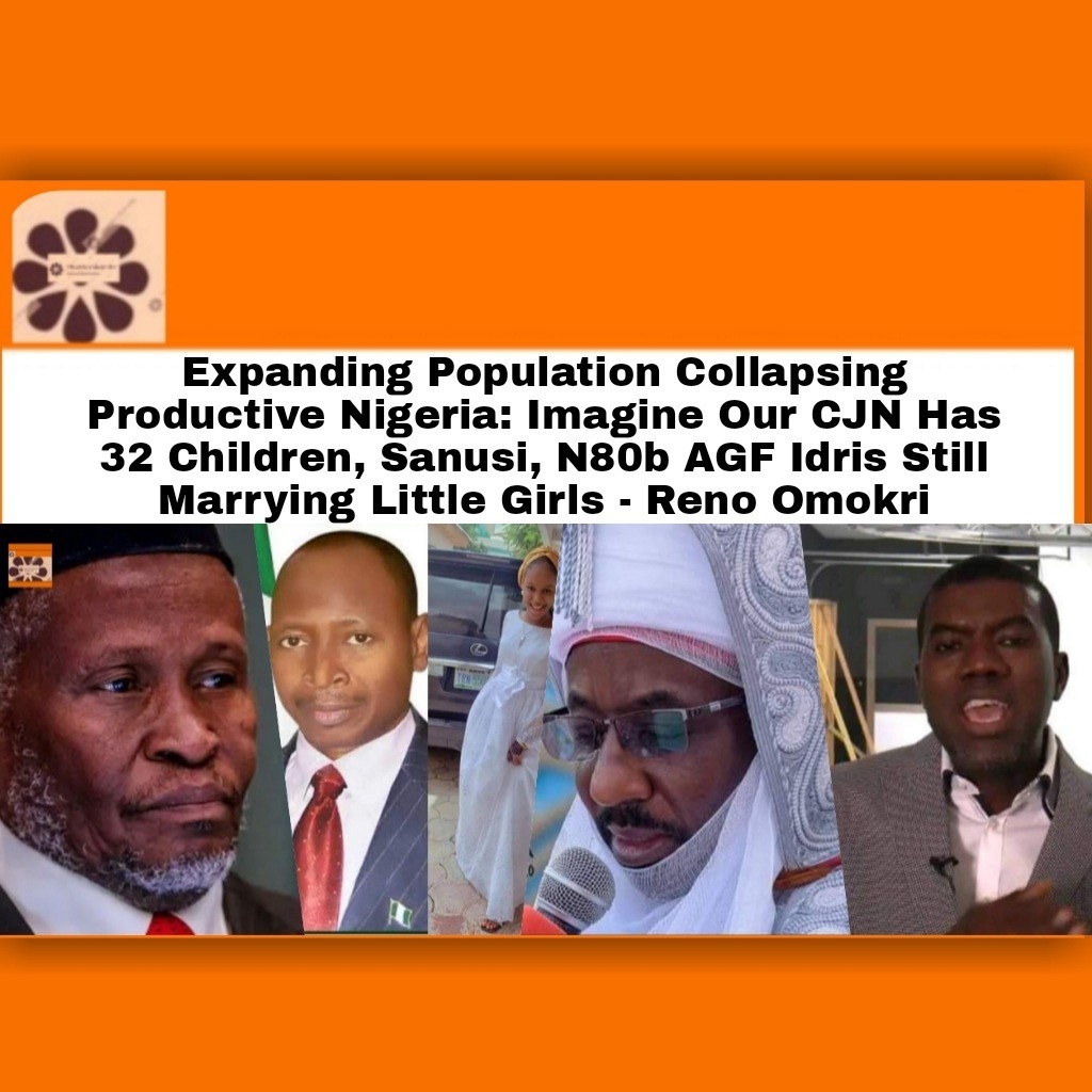 Expanding Population Collapsing Productive Nigeria Imagine Our CJN Has 32 Children, Sanusi, N80b AGF Idris Still Marrying Little Girls – Reno Omokri