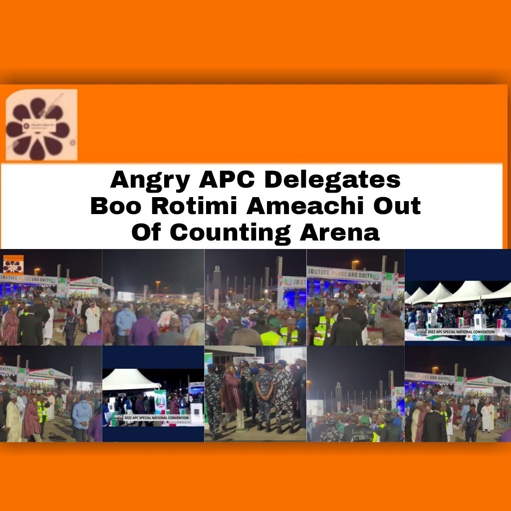 Angry APC Delegates Boo Rotimi Ameachi Out Of Counting Arena