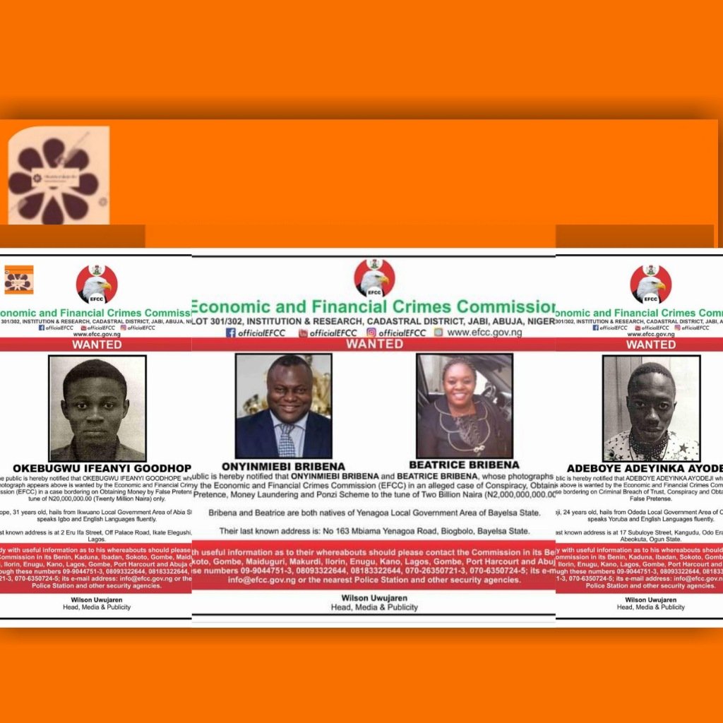 EFCC Declares Husband, Wife Wanted Over N2b Ponzi Scheme