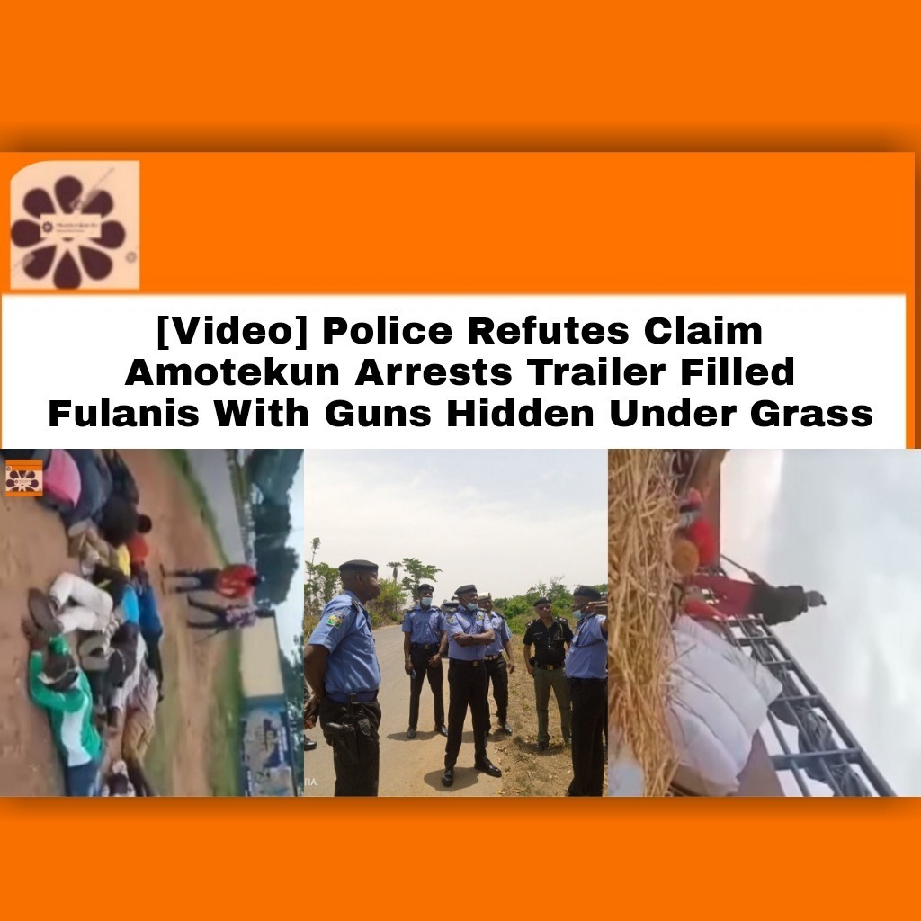 [Video] Police Refutes Claim Amotekun Arrests Trailer Filled Fulanis With Guns Hidden Under Grass