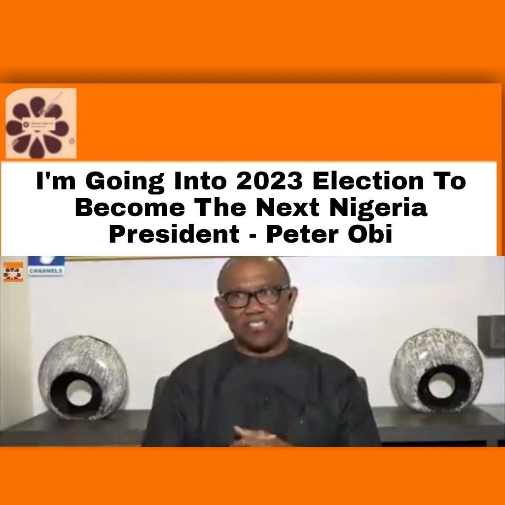 I’m Going Into 2023 Election To Become The Next Nigeria President – Peter Obi