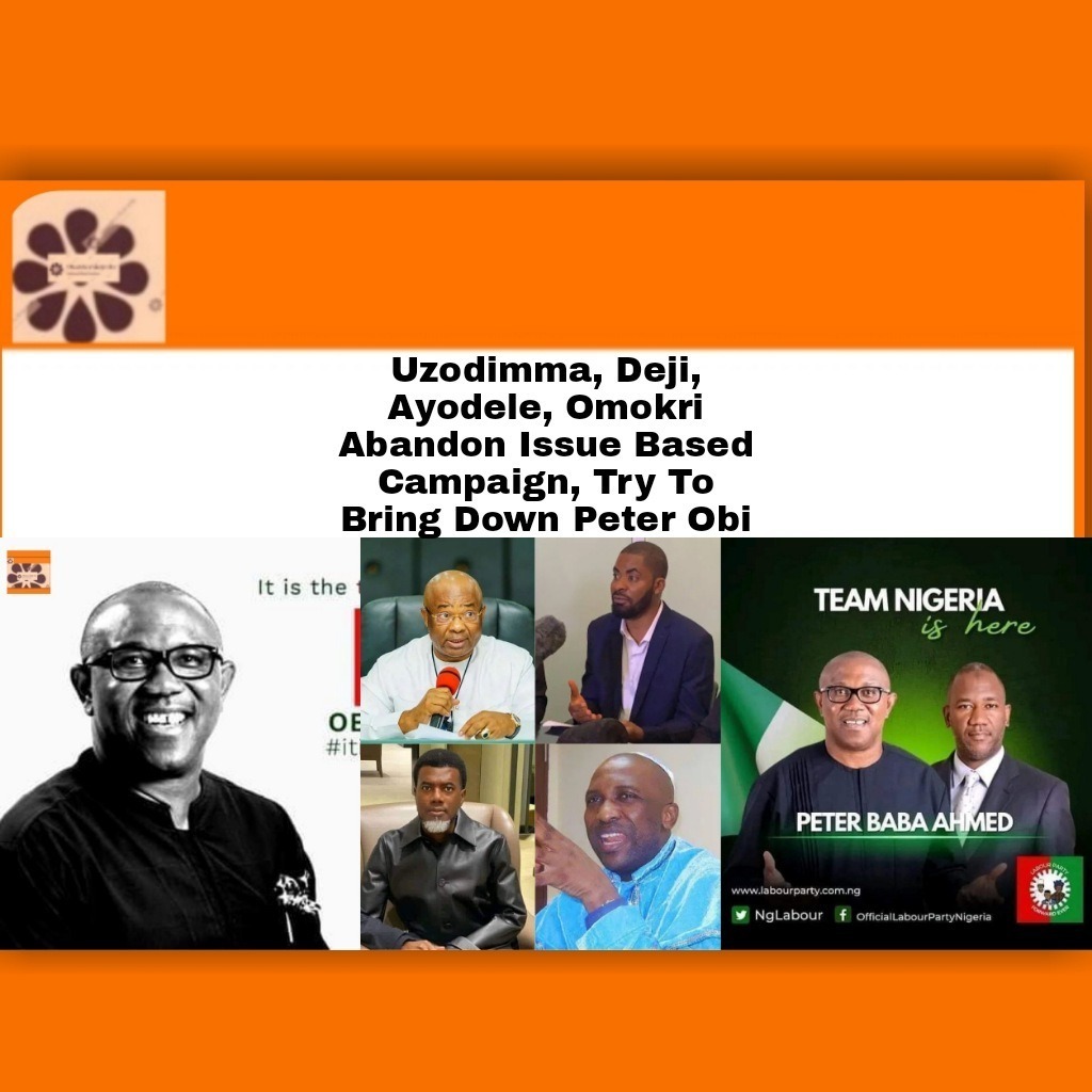 Uzodimma, Deji, Ayodele, Omokri Abandon Issue Based Campaign, Try To Bring Down Peter Obi