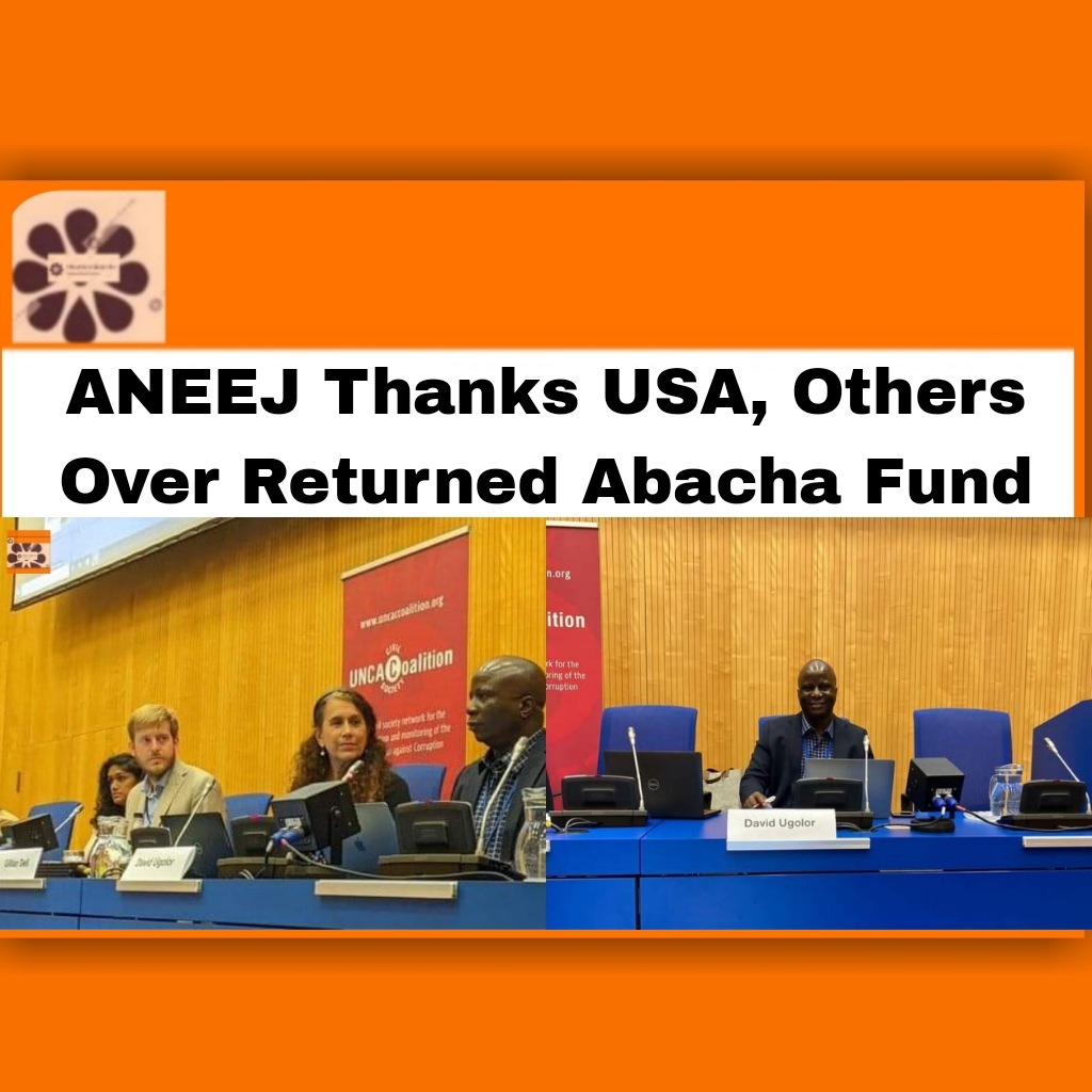 ANEEJ Thanks USA, Others Over Returned Abacha Fund