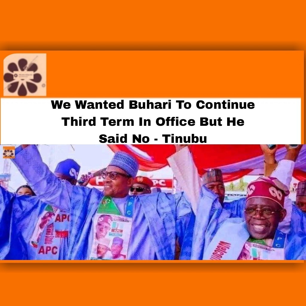 We Wanted Buhari To Continue Third Term In Office But He Said No - Tinubu