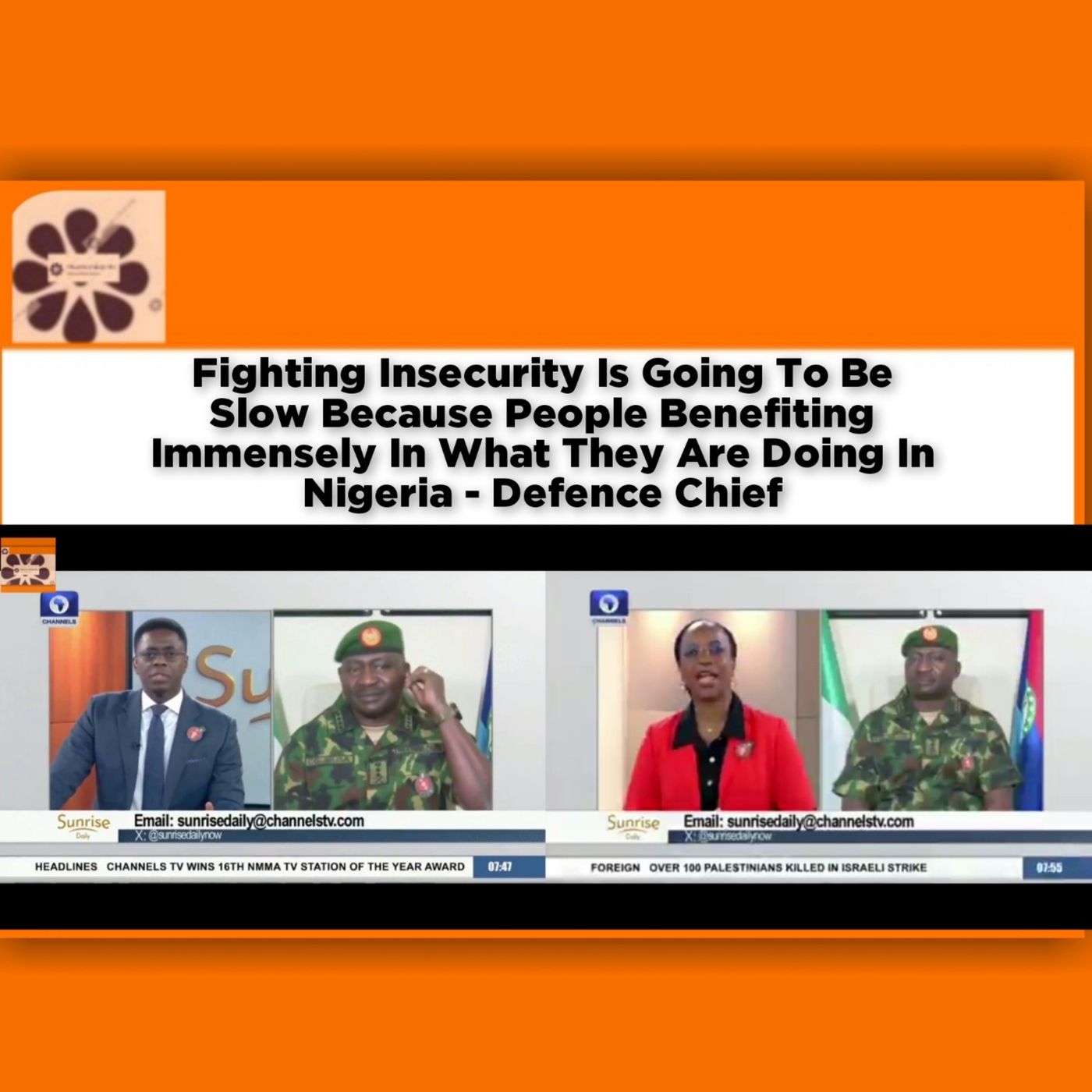 Fighting Insecurity Is Going To Be Slow Because People Benefiting Immensely In What They Are Doing In Nigeria - Defence Chief ~ OsazuwaAkone