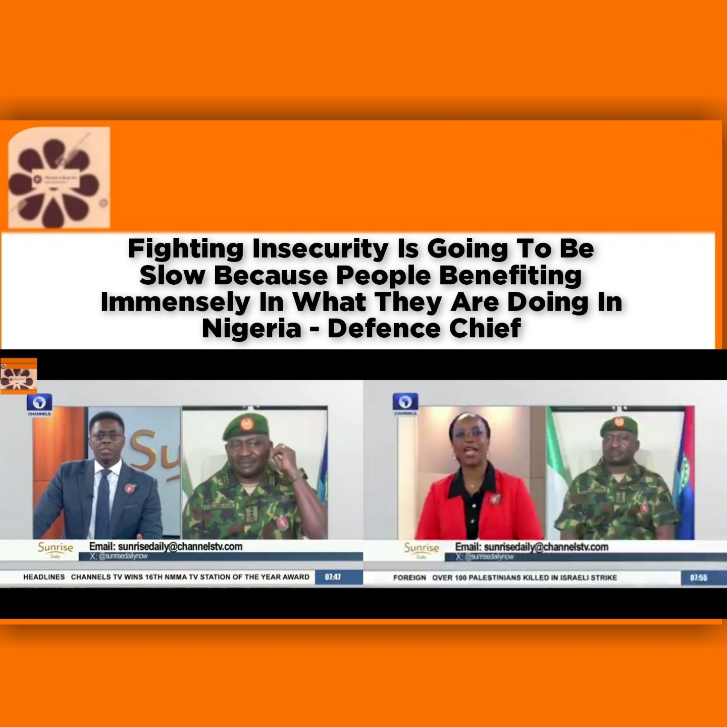 Fighting Insecurity Is Going To Be Slow Because People Benefiting Immensely In What They Are Doing In Nigeria - Defence Chief