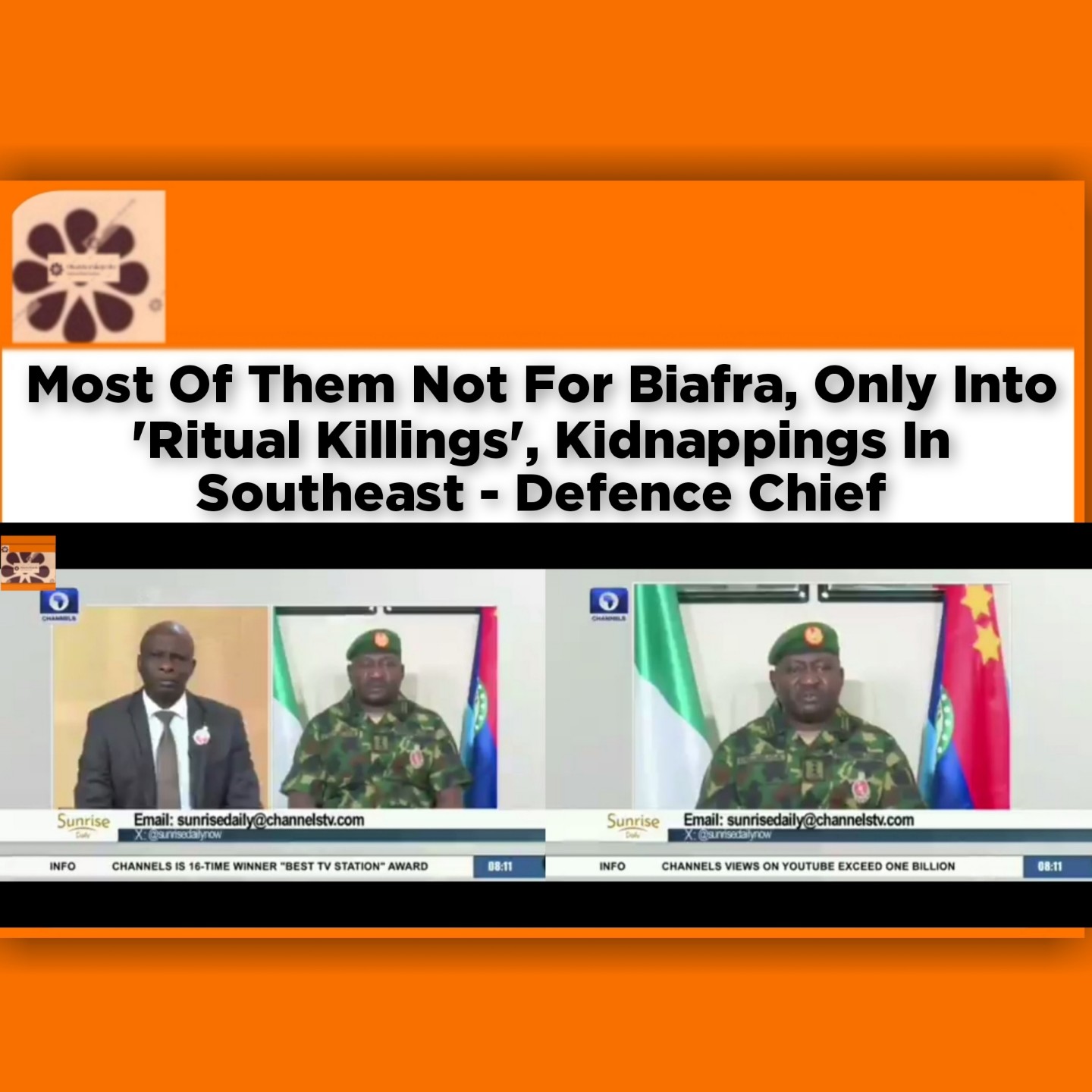 Most Of Them Not For Biafra, Only Into 'Ritual Killings', Kidnappings In Southeast - Defence Chief