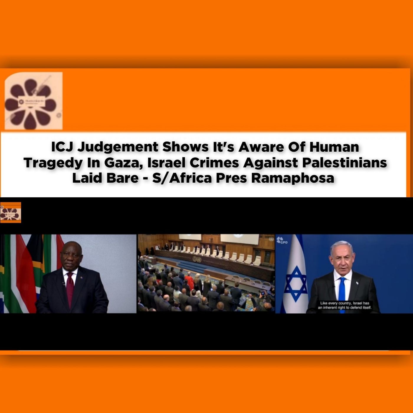 OsazuwaAkonedo Audio ~ ICJ Judgement Shows It's Aware Of Human Tragedy In Gaza, Israel Crimes Against Palestinians Laid Bare - SAfrica Pres Ramaphosa