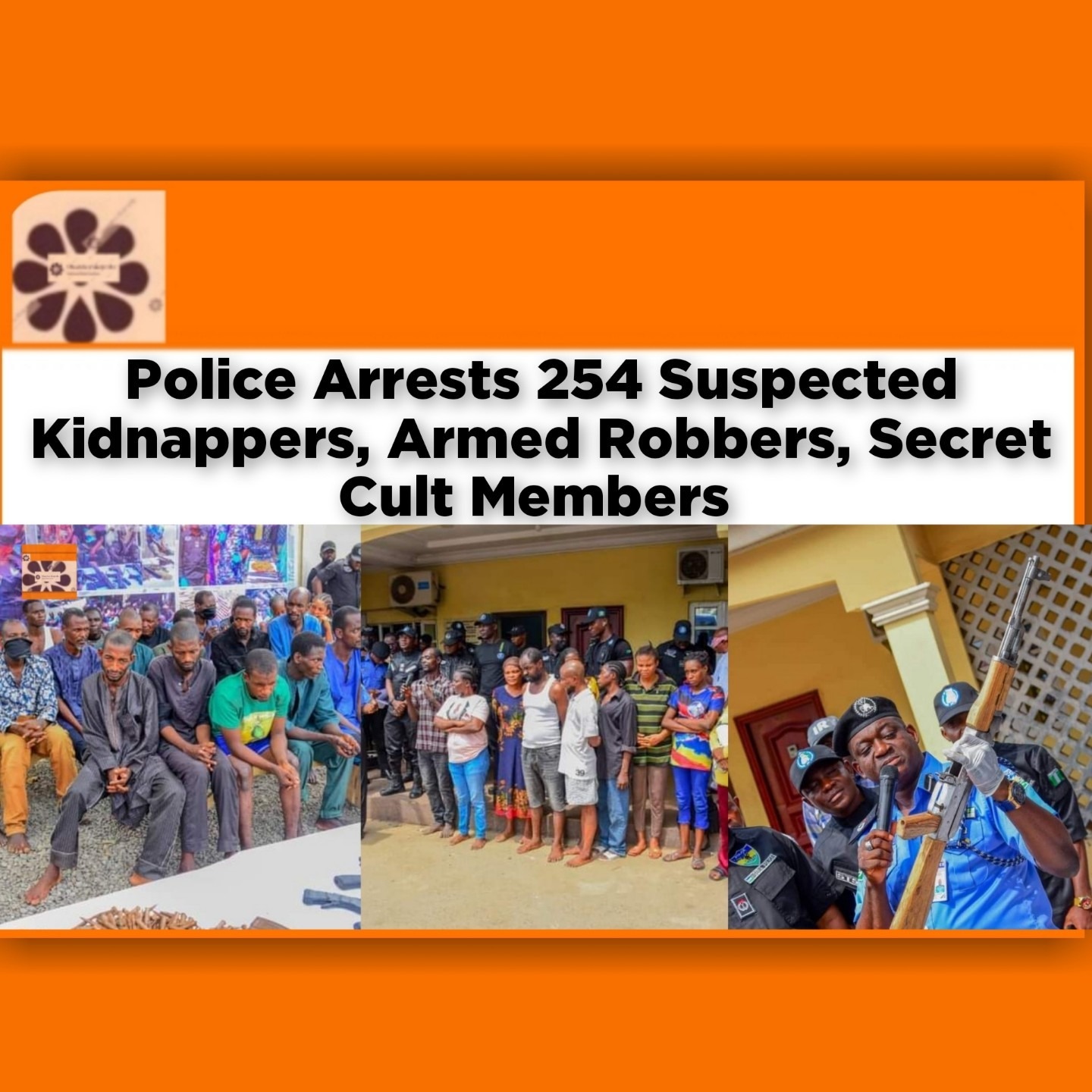 Police Arrests 254 Suspected Kidnappers, Armed Robbers, Secret Cult Members