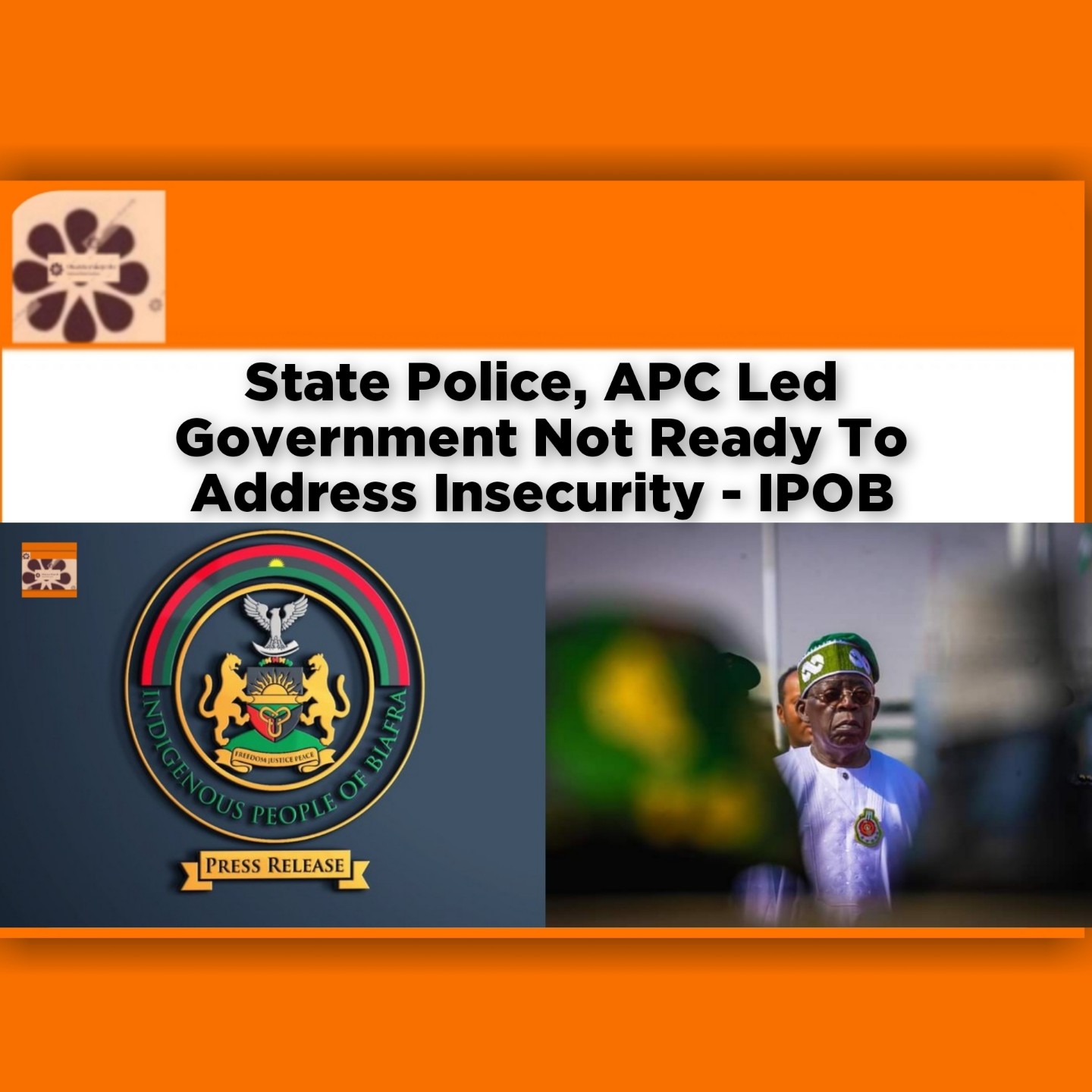 State Police, APC Led Government Not Ready To Address Insecurity - IPOB ~ OsazuwaAkonedo #Biafra #Bola #ESN #ipob #Nigeria #StatePolice #Tinubu