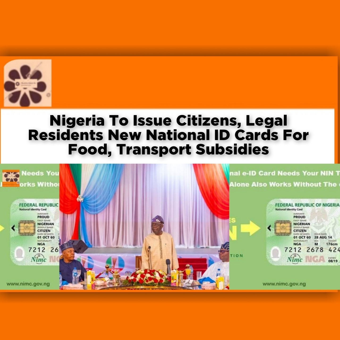 Nigeria To Issue Citizens, Legal Residents New National ID Cards For Food, Transport Subsidies