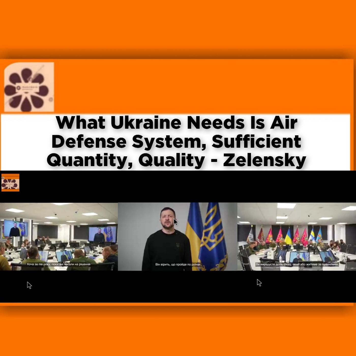 OsazuwaAkonedo Audio ~ What Ukraine Needs Is Air Defense System, Sufficient Quantity, Quality - Zelensky ~ OsazuwaAkonedo