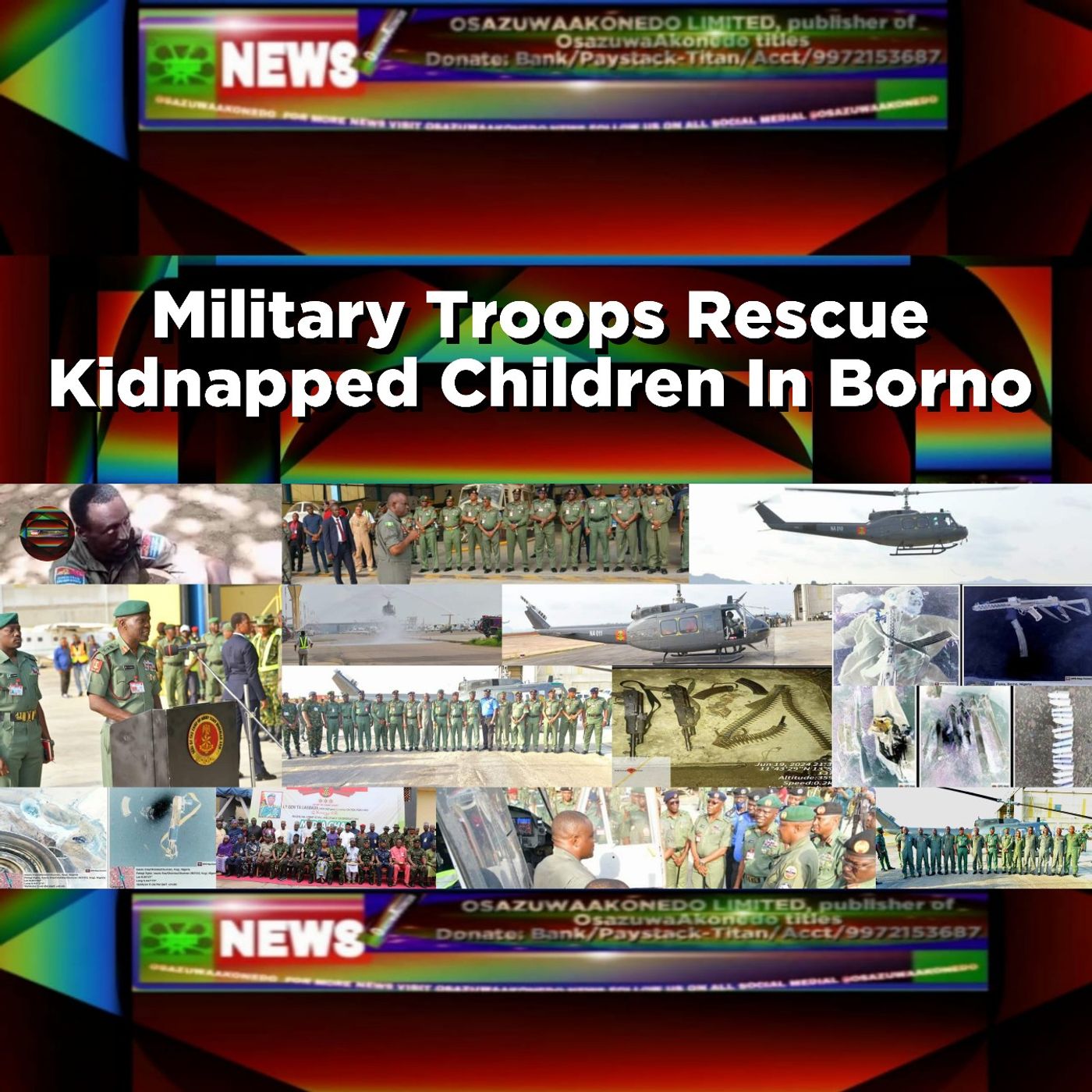Military Troops Rescue Kidnapped Children In Borno ~ OsazuwaAkonedo