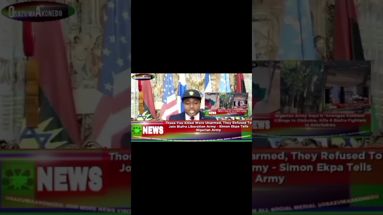 OsazuwaAkonedo Video ~ Those You Killed Were Unarmed, They Refused To Join Biafra Liberation Army – Simon Ekpa Tells…