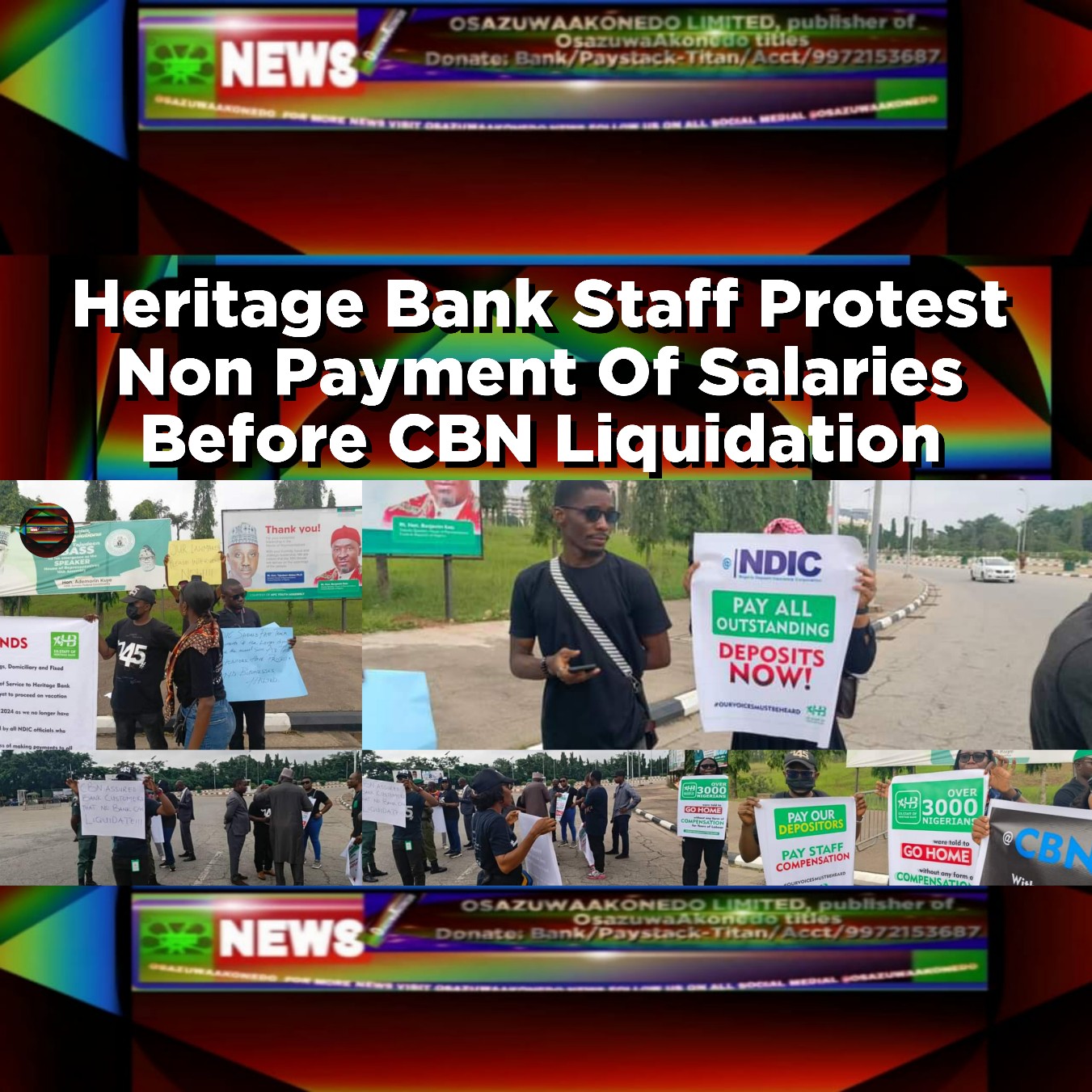 Heritage Bank Staff Protest Non Payment Of Salaries Before CBN Liquidation