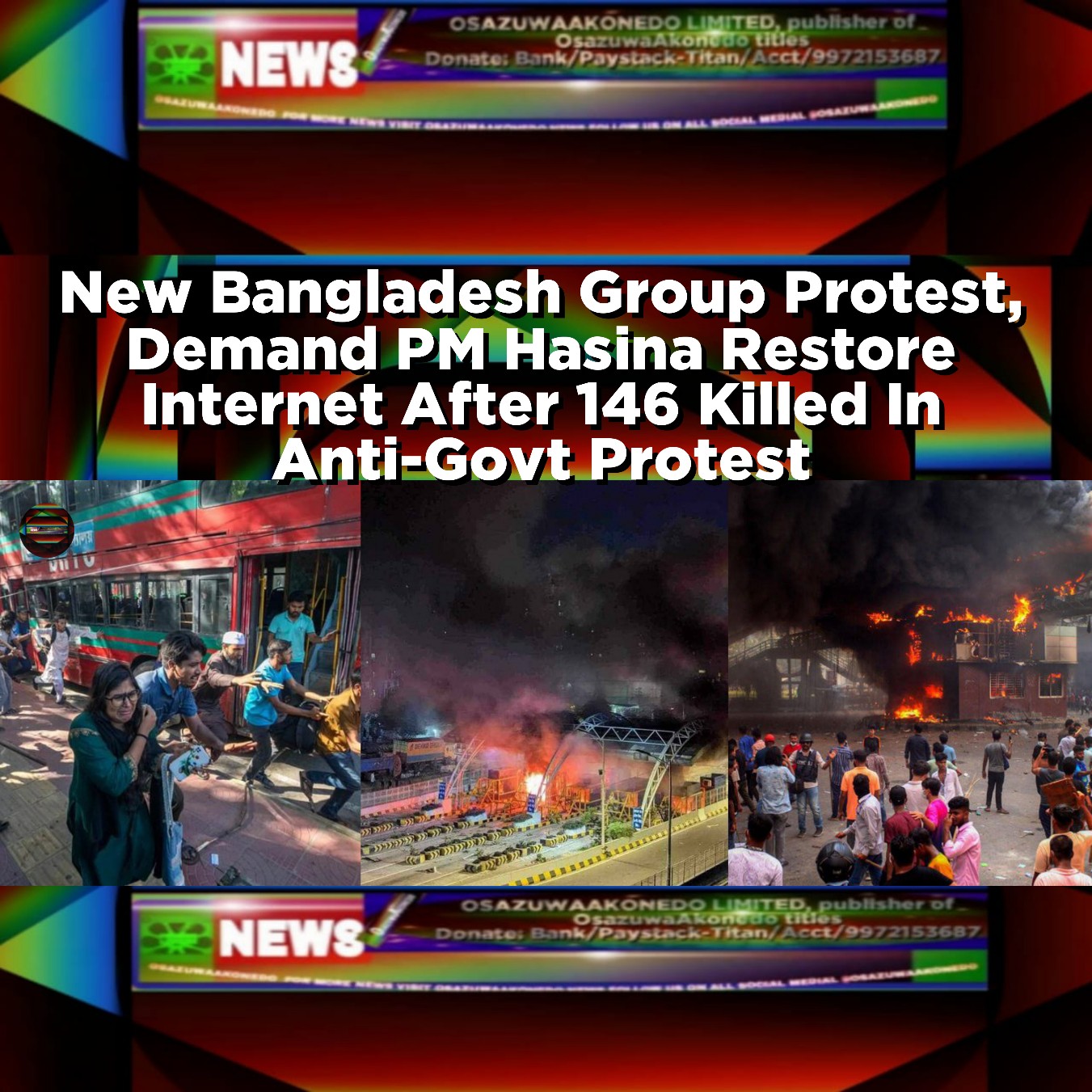 New Bangladesh Group Protest, Demand PM Hasina Restore Internet After 146 Killed In Anti-Govt Protest