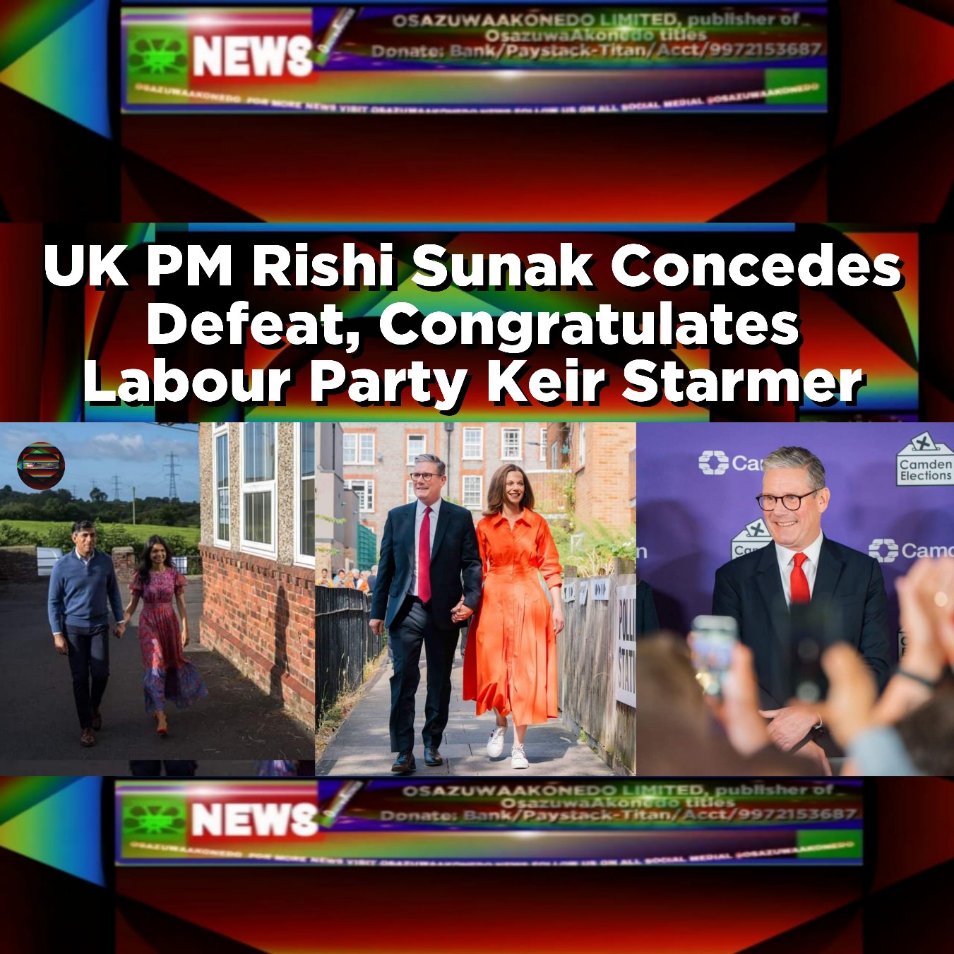 UK PM Rishi Sunak Concedes Defeat, Congratulates Labour Party Keir Starmer