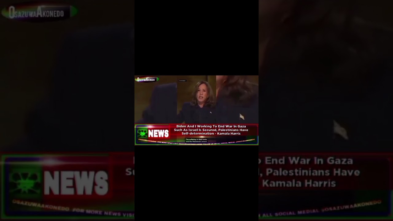 OsazuwaAkonedo Video ~ Biden And I Working To End War In Gaza Such As Israel Is Secured, Palestinians Have Self…