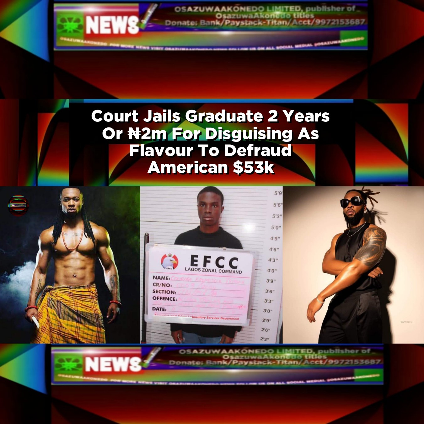 Court Jails Graduate 2 Years Or ₦2m For Disguising As Flavour To Defraud American $53k
