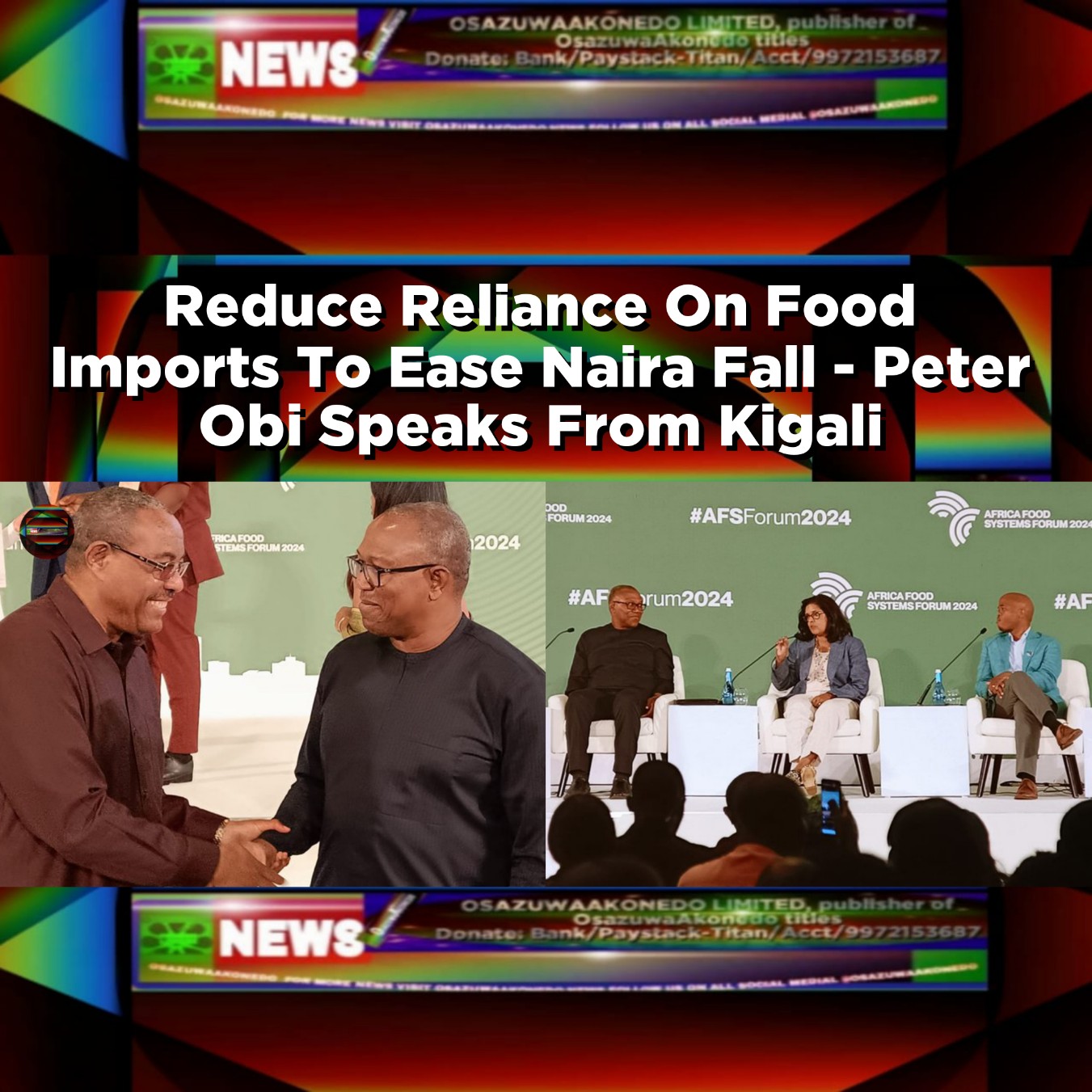 Reduce Reliance On Food Imports To Ease Naira Fall - Peter Obi Speaks From Kigali