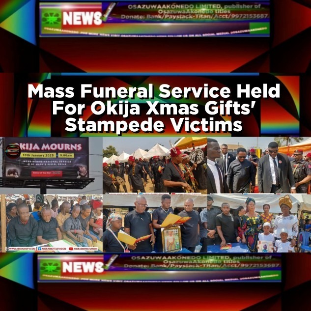 Mass Funeral Service Held For Okija Xmas Gifts' Stampede Victims