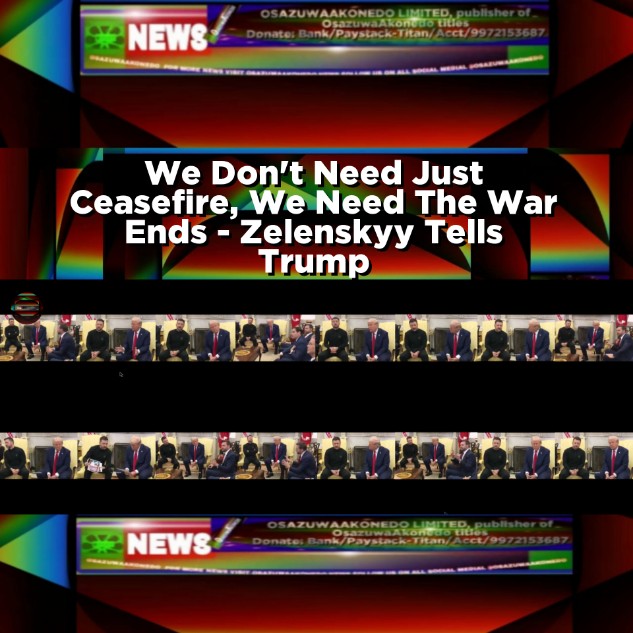 We Don't Need Just Ceasefire, We Need The War Ends - Zelenskyy Tells Trump