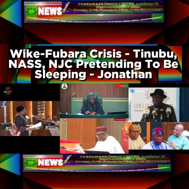 Wike-Fubara Crisis - Tinubu, NASS, NJC Pretending To Be Sleeping - Jonathan