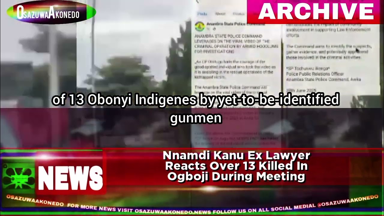 OsazuwaAkonedo ShortReel ~ Nnamdi Kanu Ex Lawyer Reacts Over 13 Killed In Ogboji During Meeting
