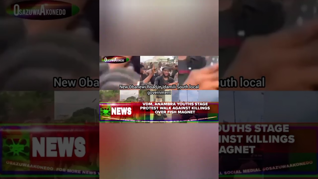 OsazuwaAkonedo BriefRecall ~ VDM, Anambra Youths Stage Protest Walk Against Killings Over Fish Magnet