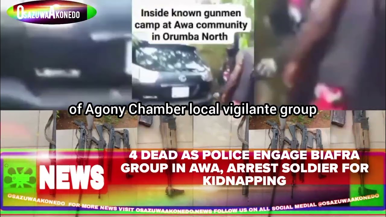 OsazuwaAkonedo ShortReel ~ 4 Dead As Police Engage Biafra Group In Awa, Arrest Soldier For Kidnapping