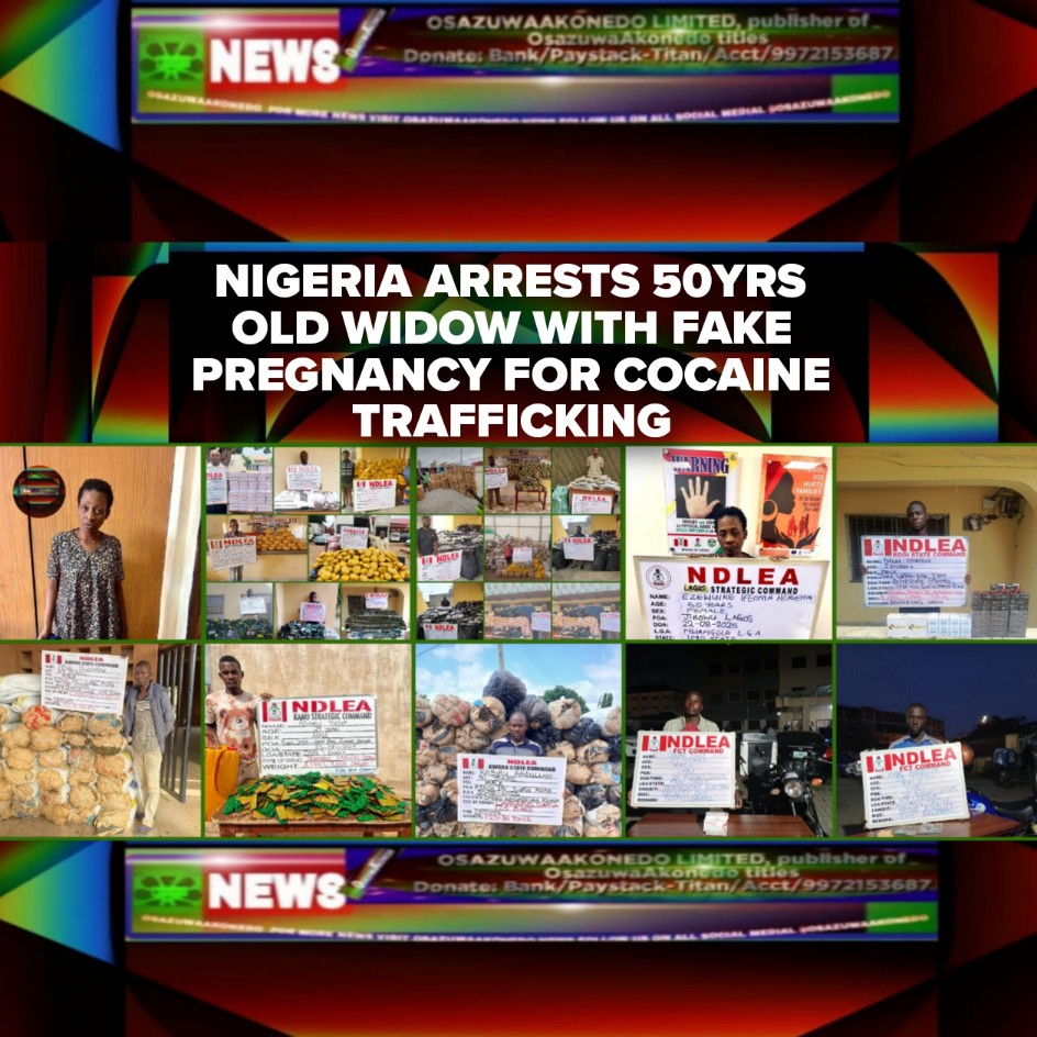Nigeria Arrests 50yrs Old Widow With Fake Pregnancy For Cocaine Trafficking