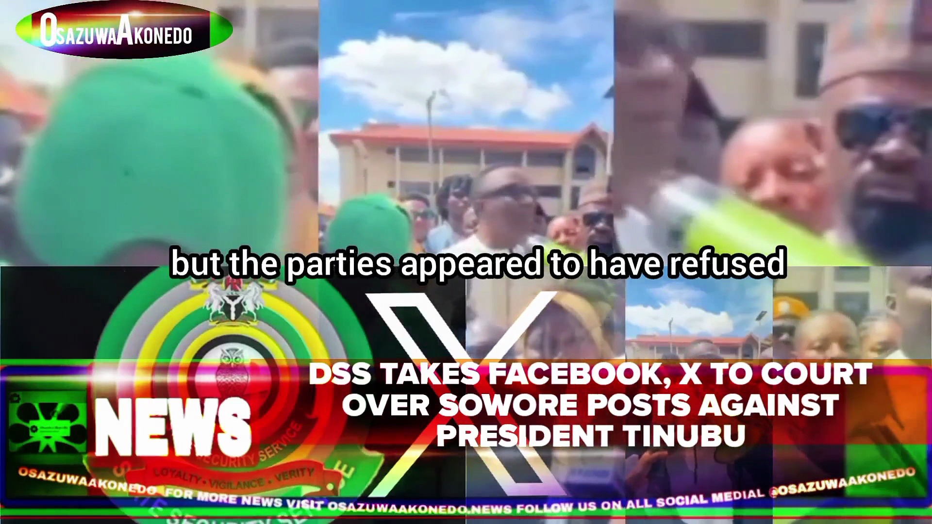 Video ~ DSS Takes Facebook, X To Court Over Sowore Posts Against President Tinubu
