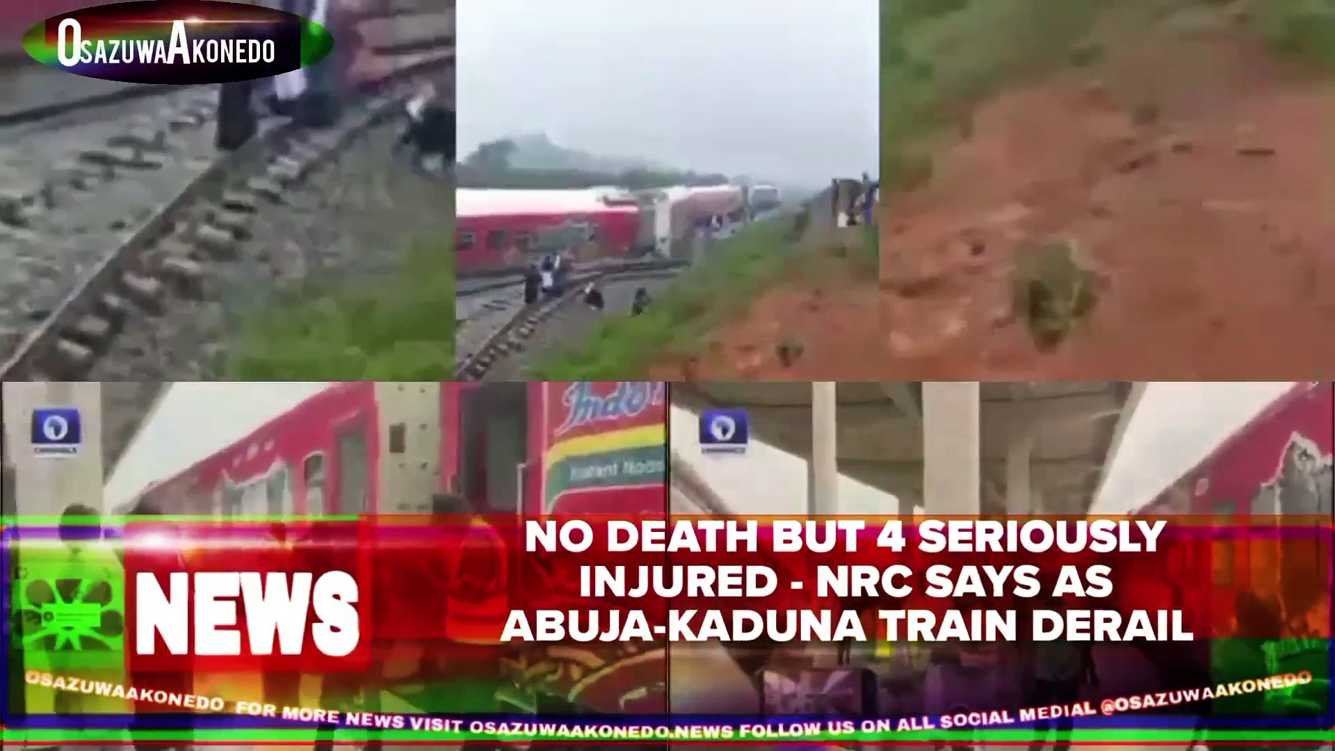 Video ~ No Death But 4 Seriously Injured – NRC Says As Abuja-Kaduna Train Derail
