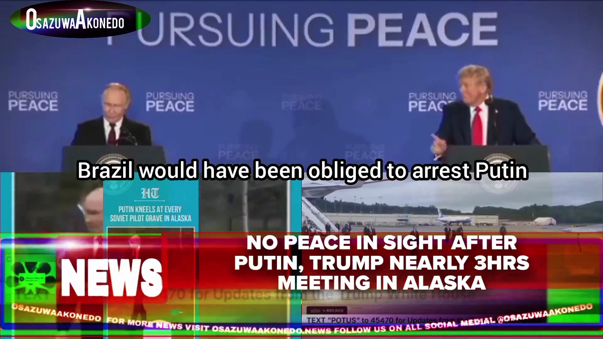 Video ~ No Peace In Sight After Putin, Trump Nearly 3hrs Meeting In Alaska