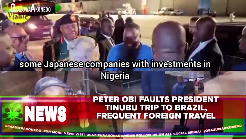 Video ~ Peter Obi Faults President Tinubu Trip To Brazil, Frequent Foreign Travel