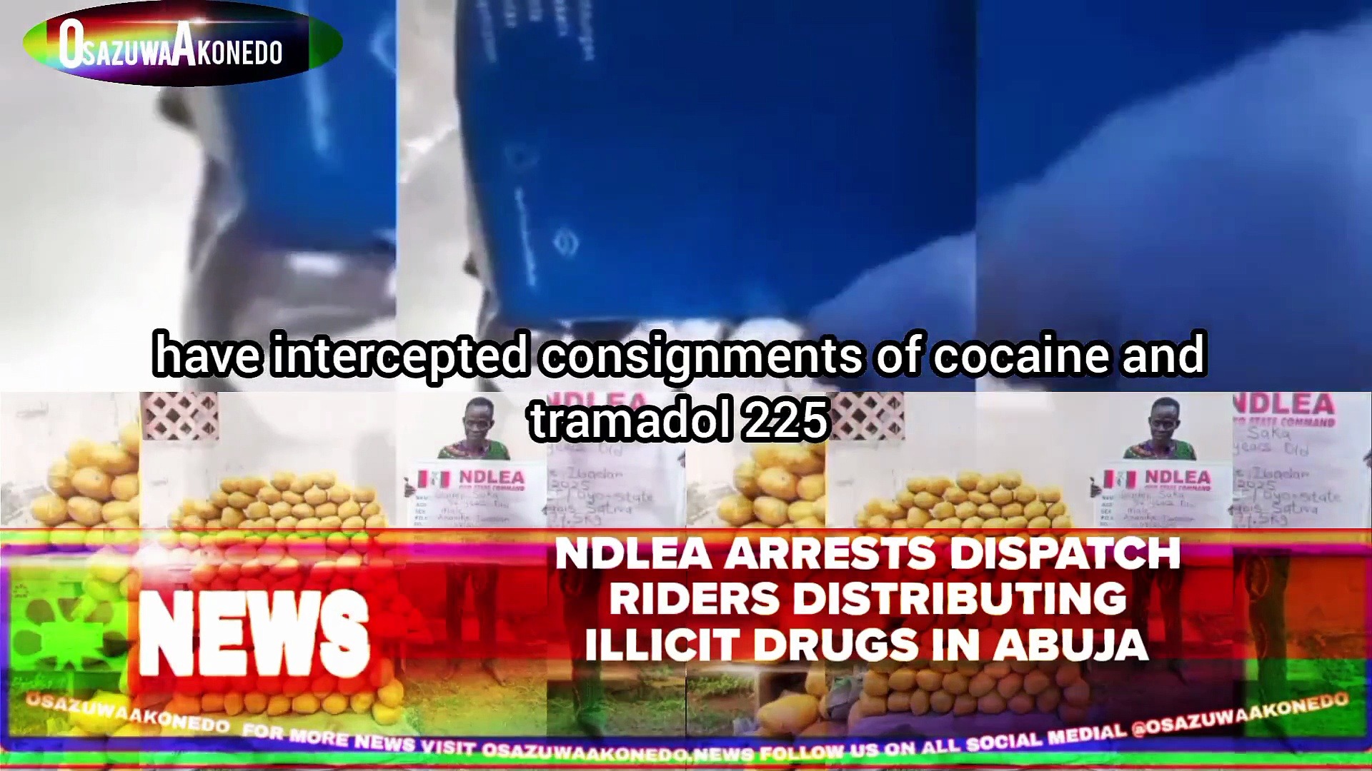 Video ~ NDLEA Arrests Dispatch Riders Distributing Illicit Drugs In Abuja
