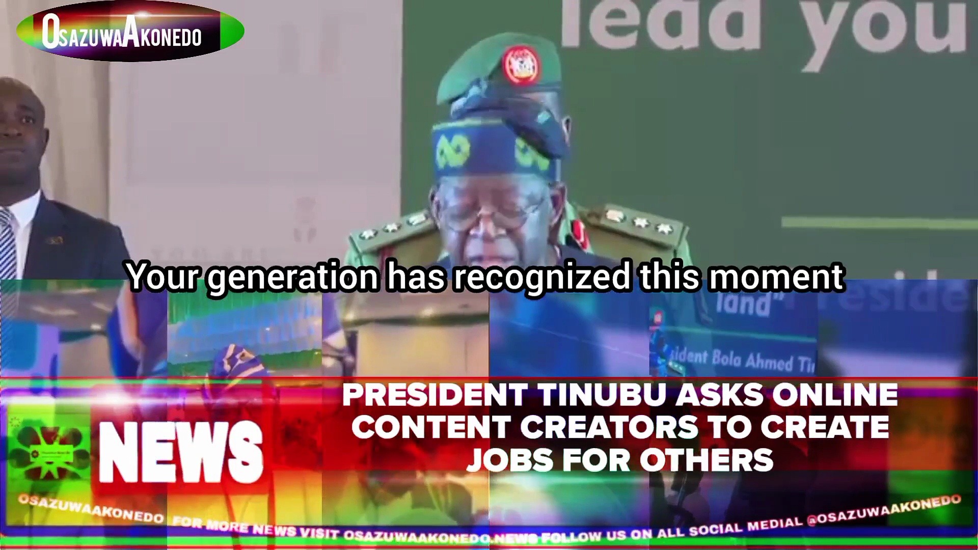 Video ~ President Tinubu Asks Online Content Creators To Create Jobs For Others