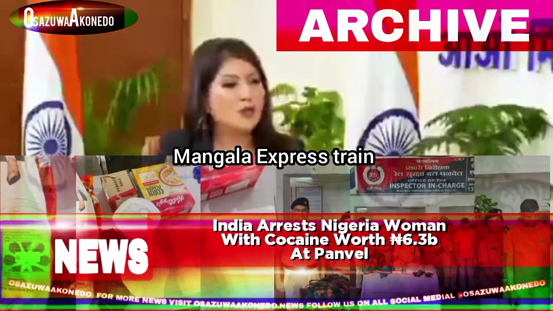 Video ~ India Arrests Nigeria Woman With Cocaine Worth ₦6.3b At Panvel