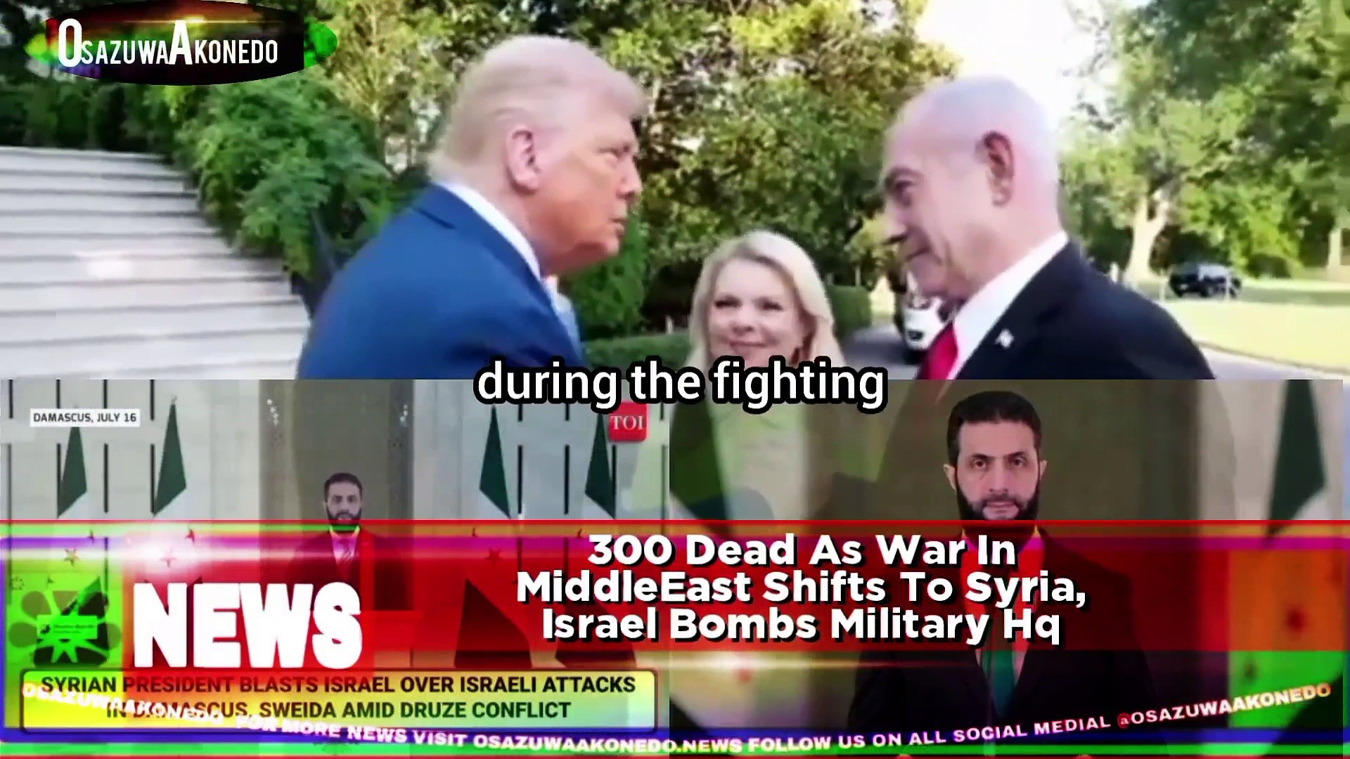 Video ~ 300 Dead As War In MiddleEast Shifts To Syria, Israel Bombs Military Hq
