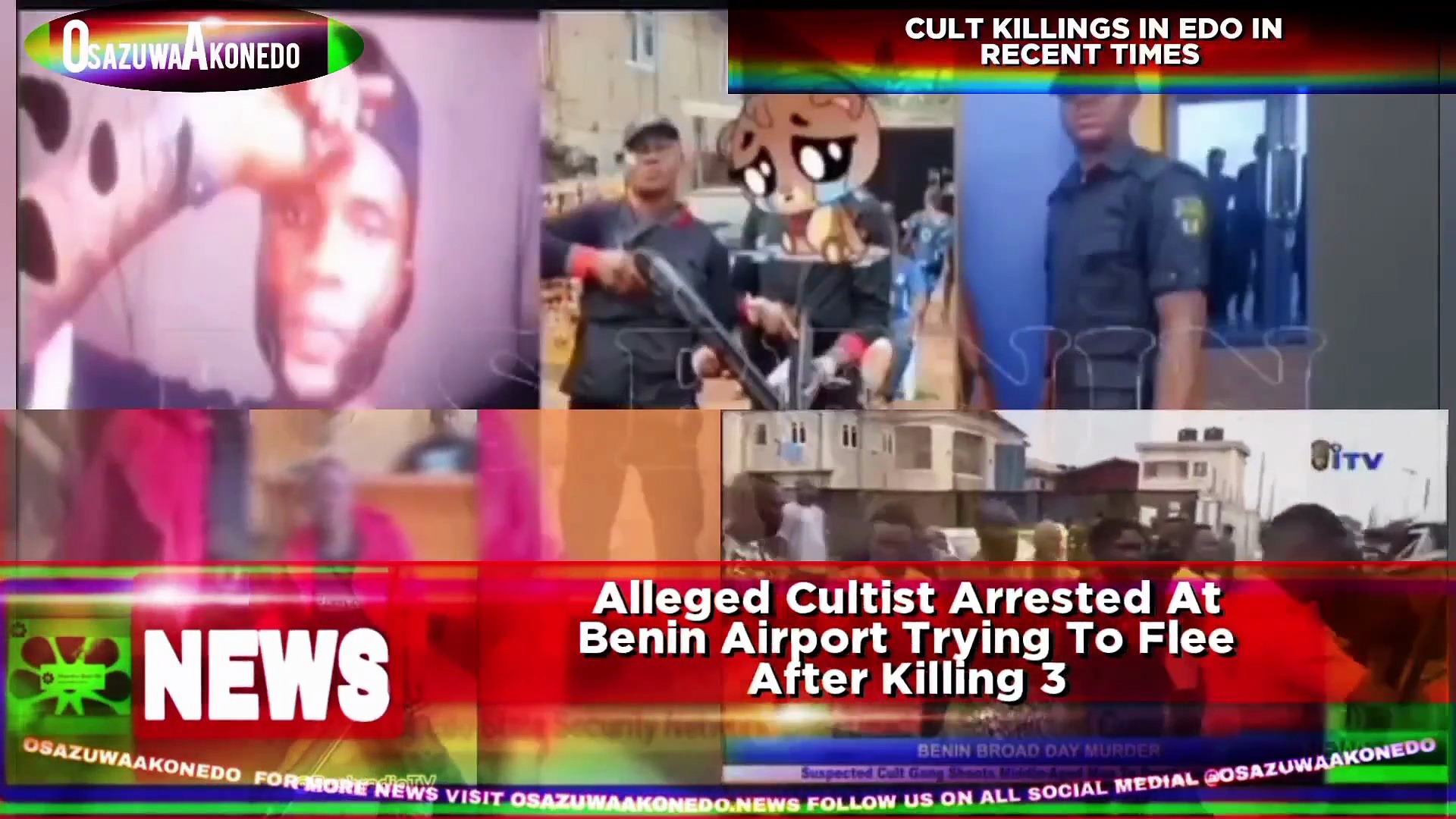 Video ~ Alleged Cultist Arrested At Benin Airport Trying To Flee After Killing 3