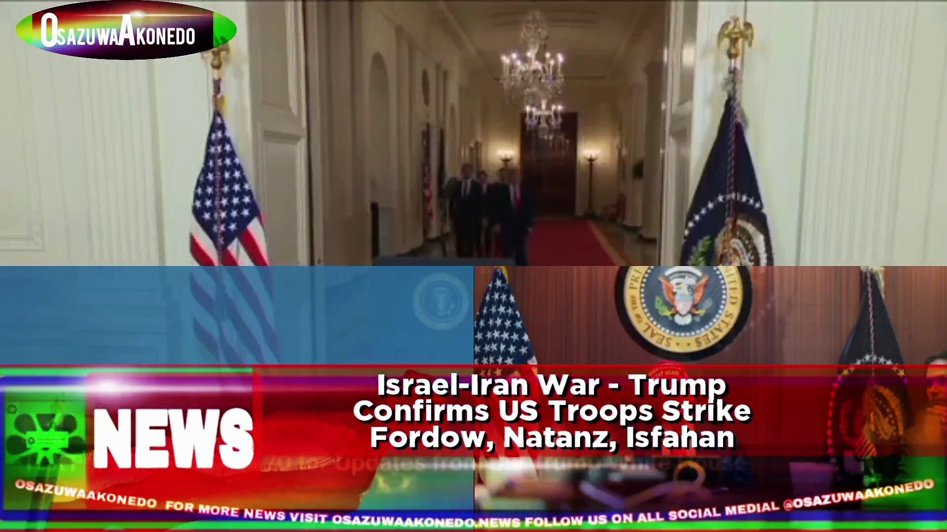 Video ~ Israel-Iran War – Trump Confirms US Troops Strike Fordow, Natanz, Isfahan