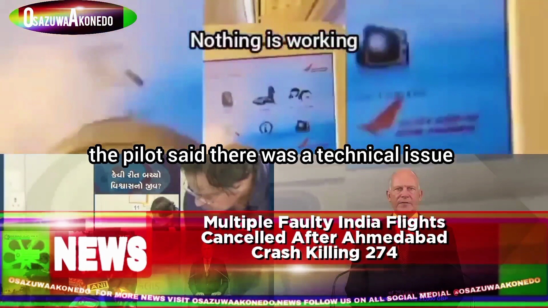 Video ~ Multiple Faulty India Flights Cancelled After Ahmedabad Crash Killing 274