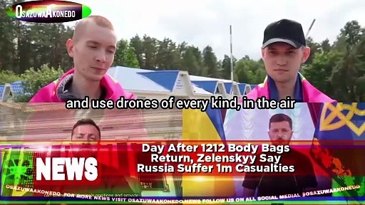 Video ~ Day After 1212 Body Bags Return, Zelenskyy Say Russia Suffer 1m Casualties