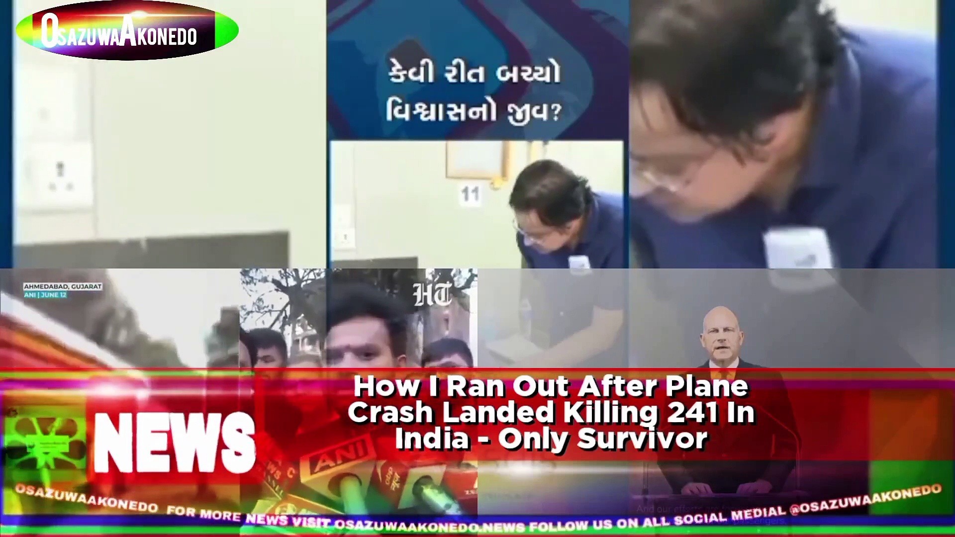 Video ~ How I Ran Out After Plane Crash Landed Killing 241 In India – Only Survivor