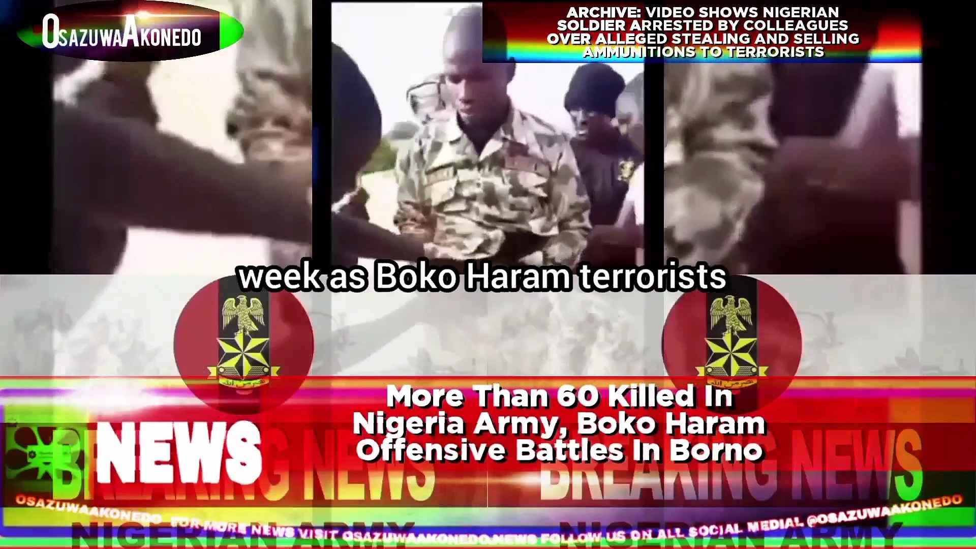 Video ~ More Than 60 Killed In Nigeria Army, Boko Haram Offensive Battles In Borno